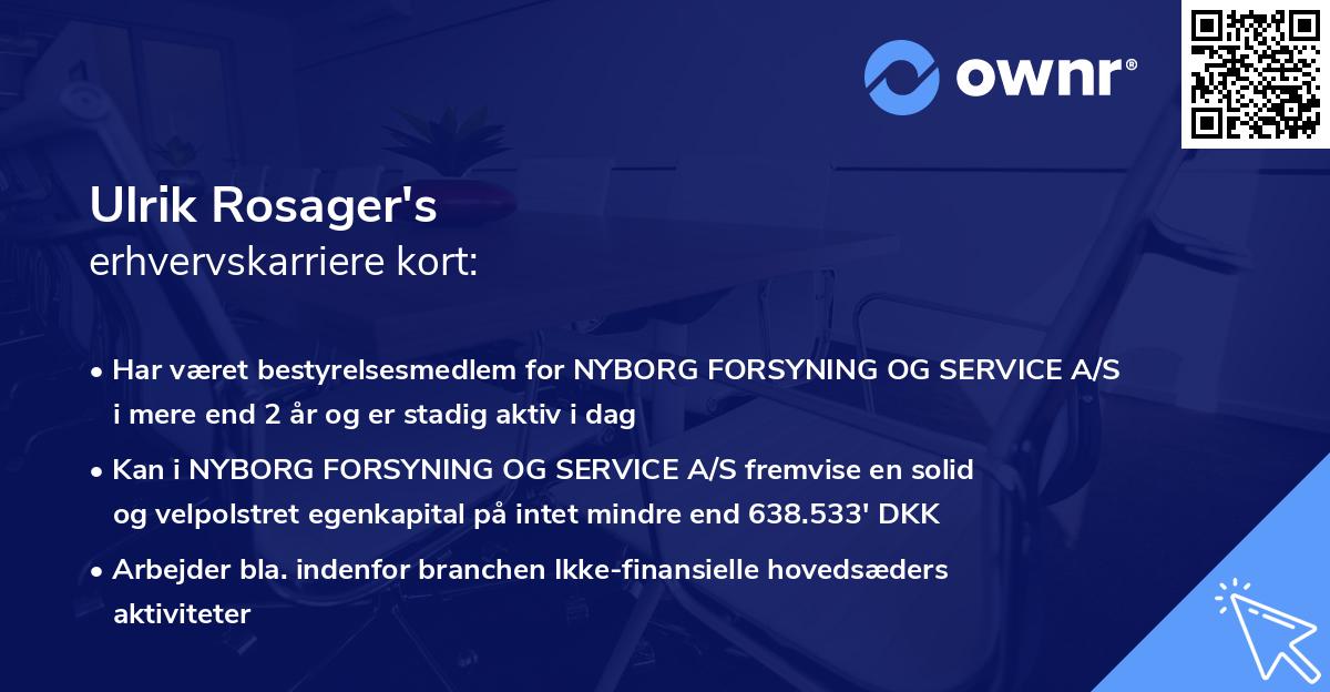 Ulrik Rosager's erhvervskarriere kort