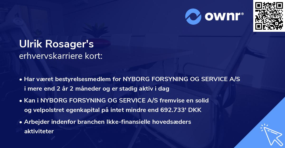 Ulrik Rosager's erhvervskarriere kort