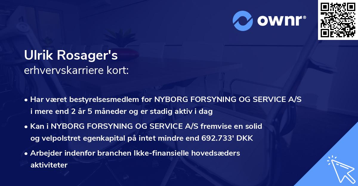 Ulrik Rosager's erhvervskarriere kort