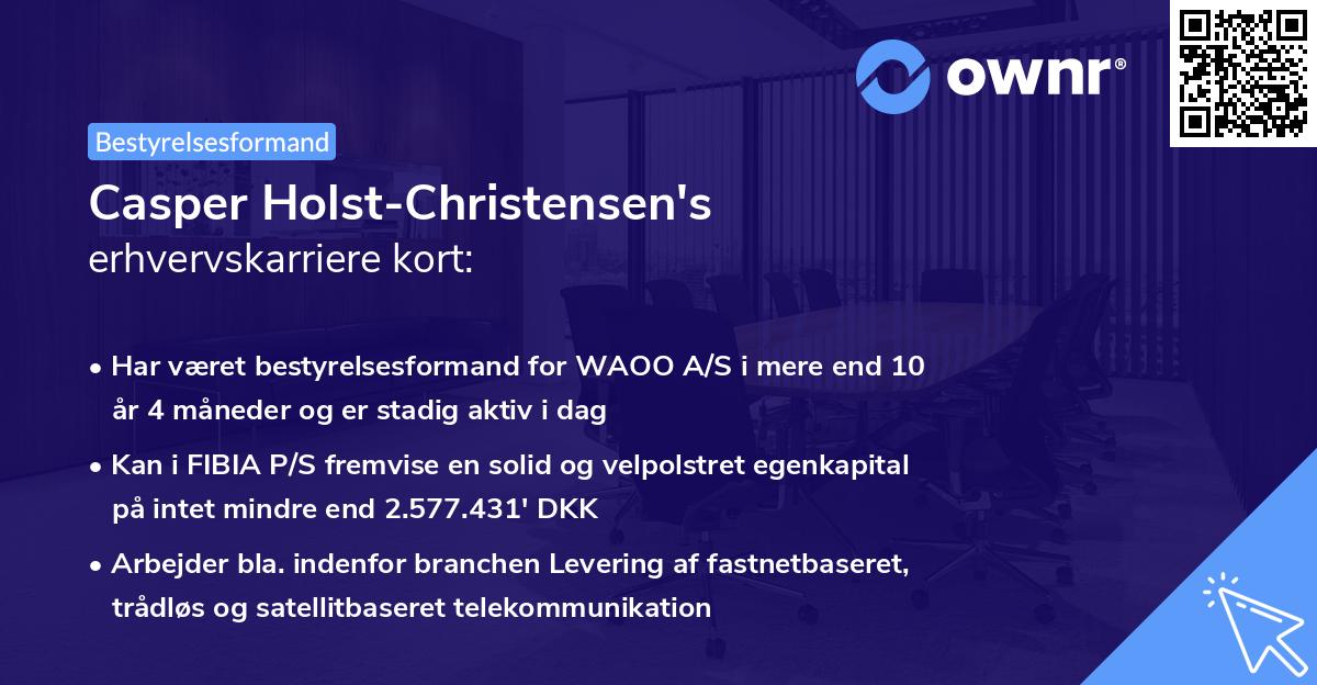 Casper Holst-Christensen's erhvervskarriere kort