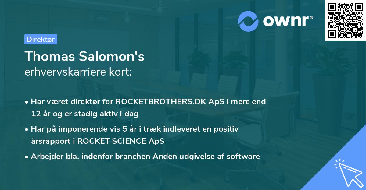 Thomas Salomon's erhvervskarriere kort