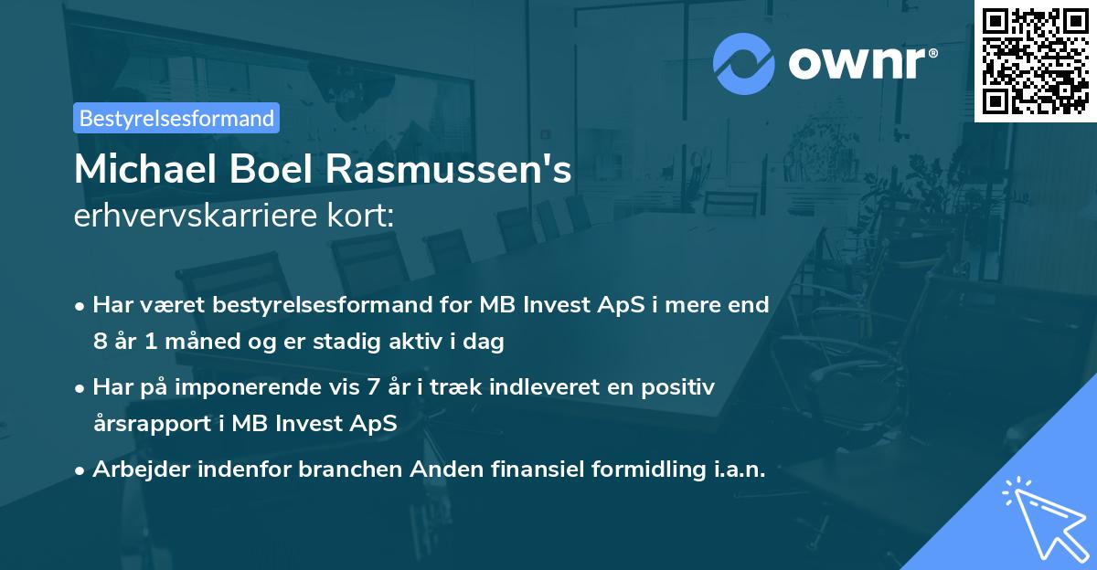 Michael Boel Rasmussen's erhvervskarriere kort