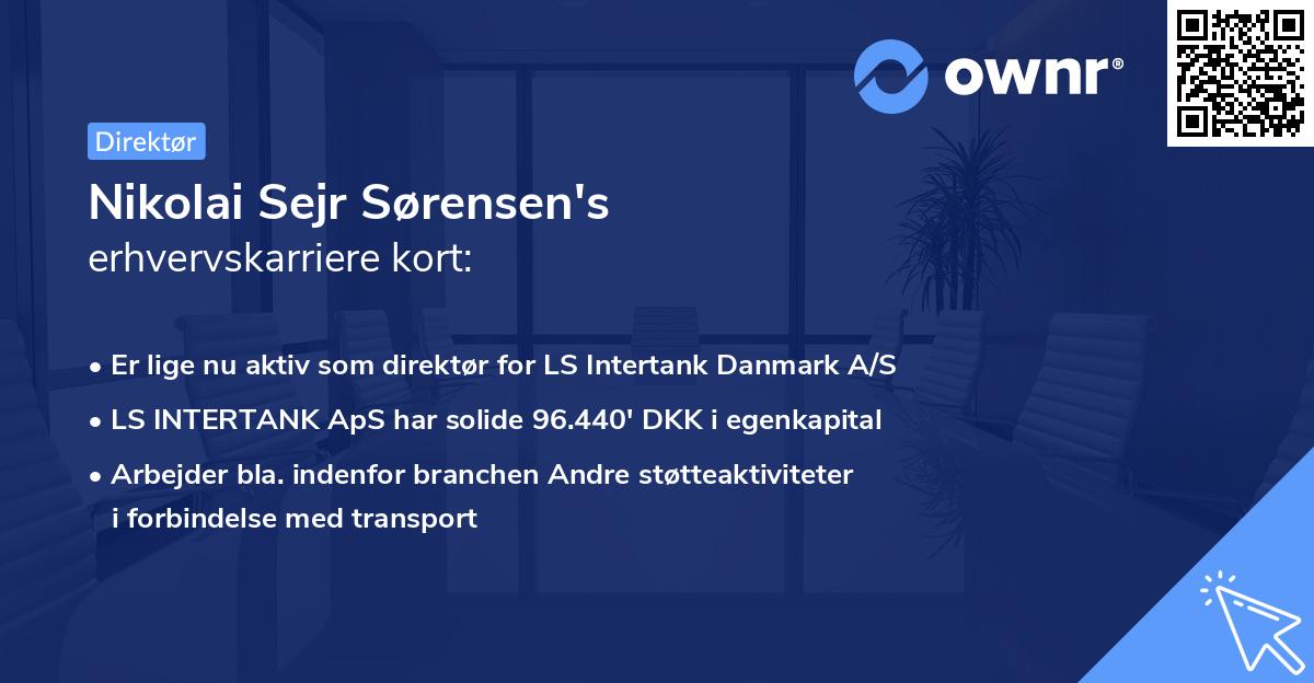 Nikolai Sejr Sørensen's erhvervskarriere kort