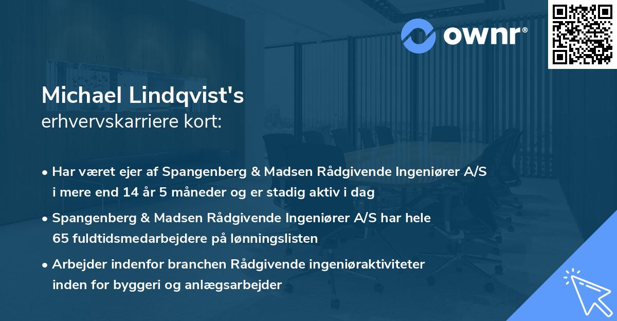 Michael Lindqvist's erhvervskarriere kort