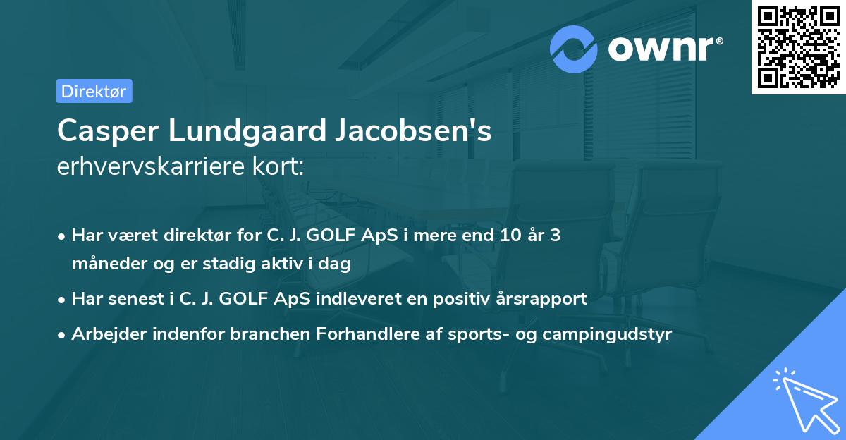 Casper Lundgaard Jacobsen's erhvervskarriere kort