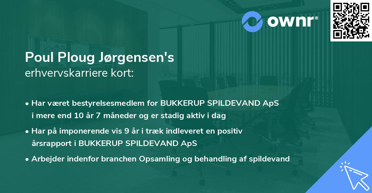 Poul Ploug Jørgensen's erhvervskarriere kort