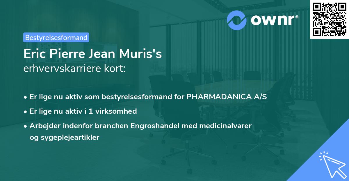 Eric Pierre Jean Muris's erhvervskarriere kort