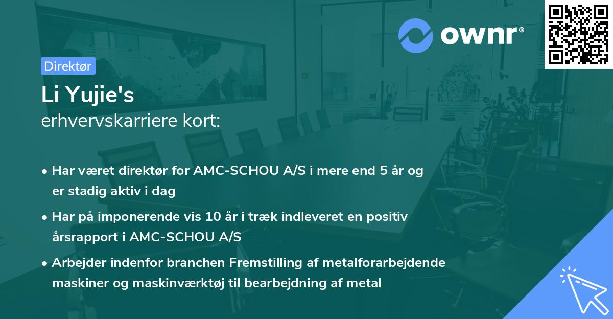 Li Yujie's erhvervskarriere kort