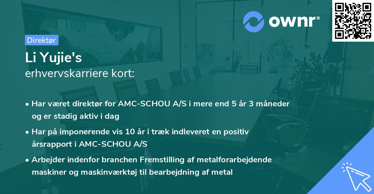 Li Yujie's erhvervskarriere kort