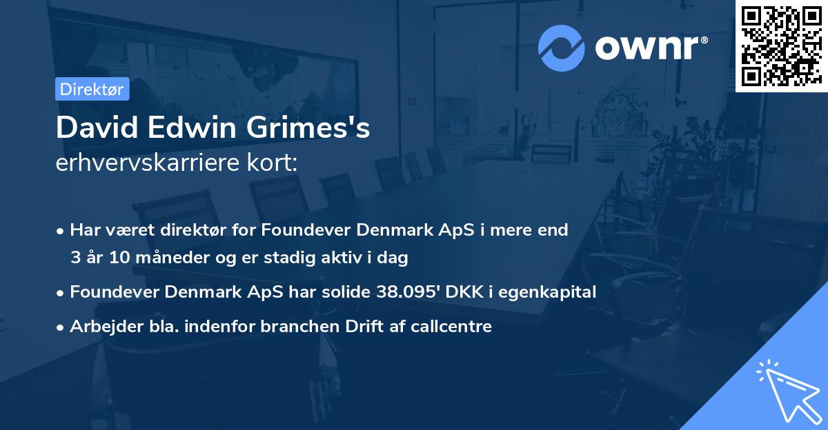 David Edwin Grimes's erhvervskarriere kort