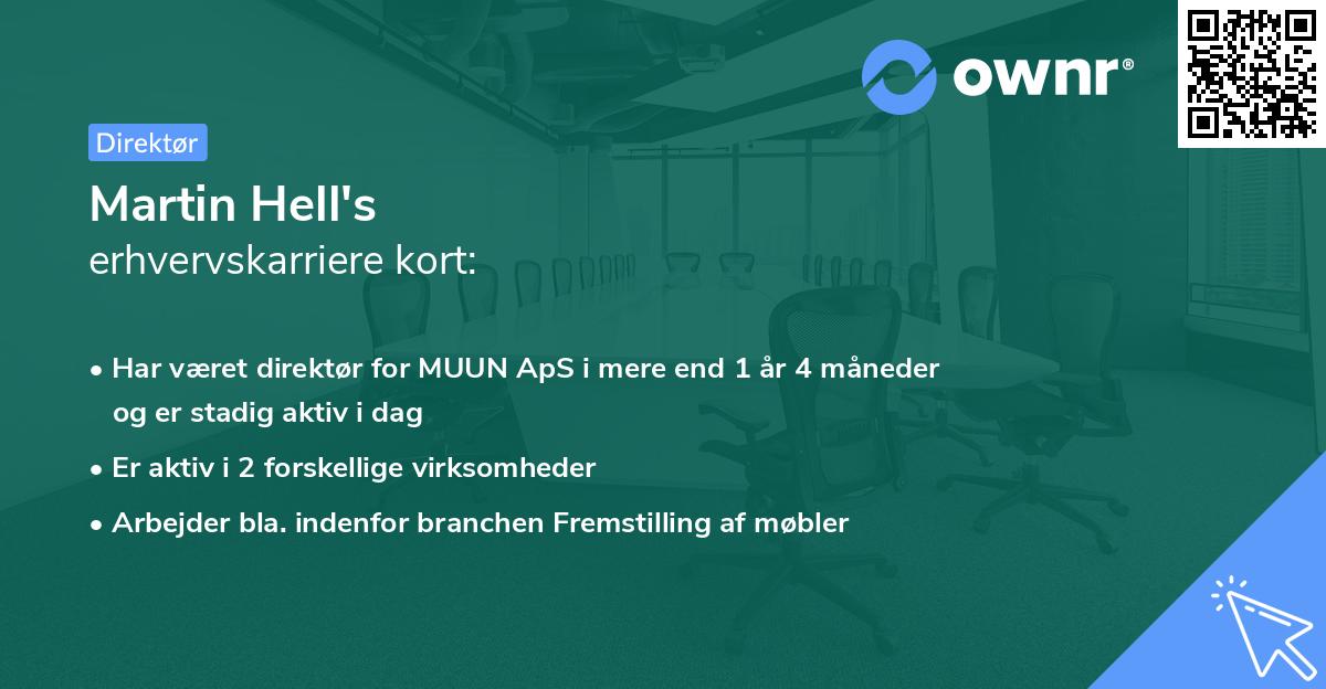 Martin Hell's erhvervskarriere kort