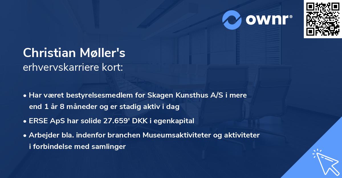 Christian Møller's erhvervskarriere kort