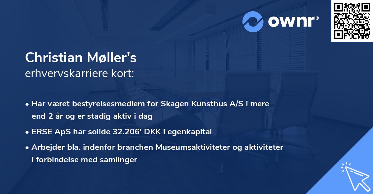 Christian Møller's erhvervskarriere kort