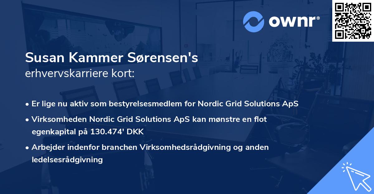 Susan Kammer Sørensen's erhvervskarriere kort