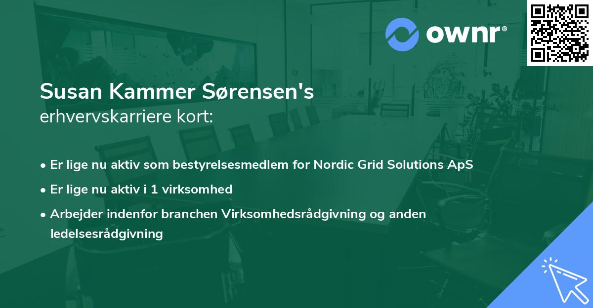 Susan Kammer Sørensen's erhvervskarriere kort