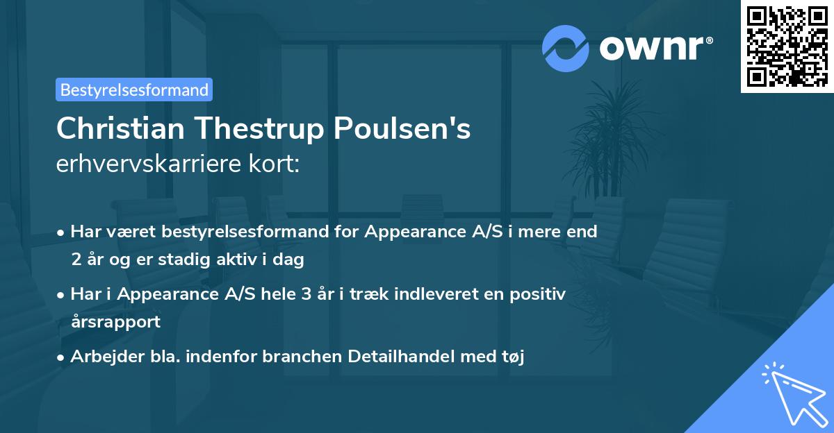 Christian Thestrup Poulsen's erhvervskarriere kort