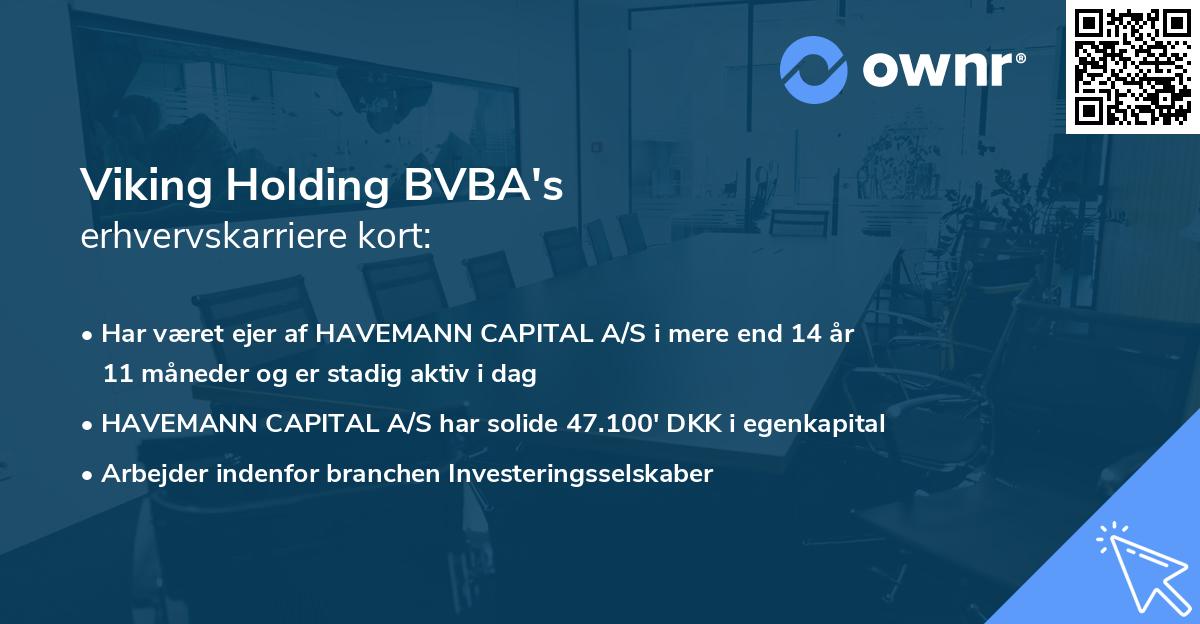 Viking Holding BVBA's erhvervskarriere kort