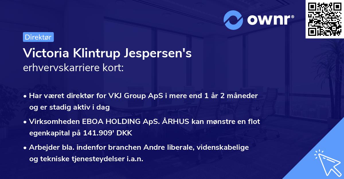 Victoria Klintrup Jespersen's erhvervskarriere kort