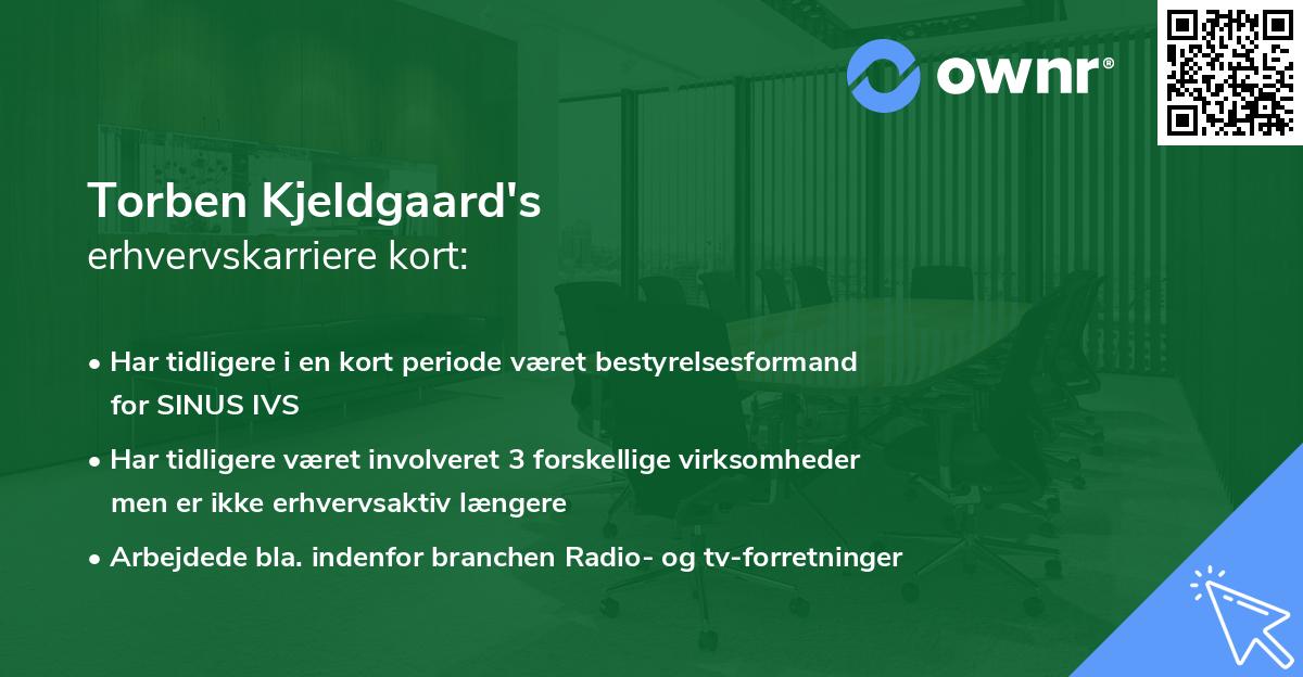Torben Kjeldgaard's erhvervskarriere kort