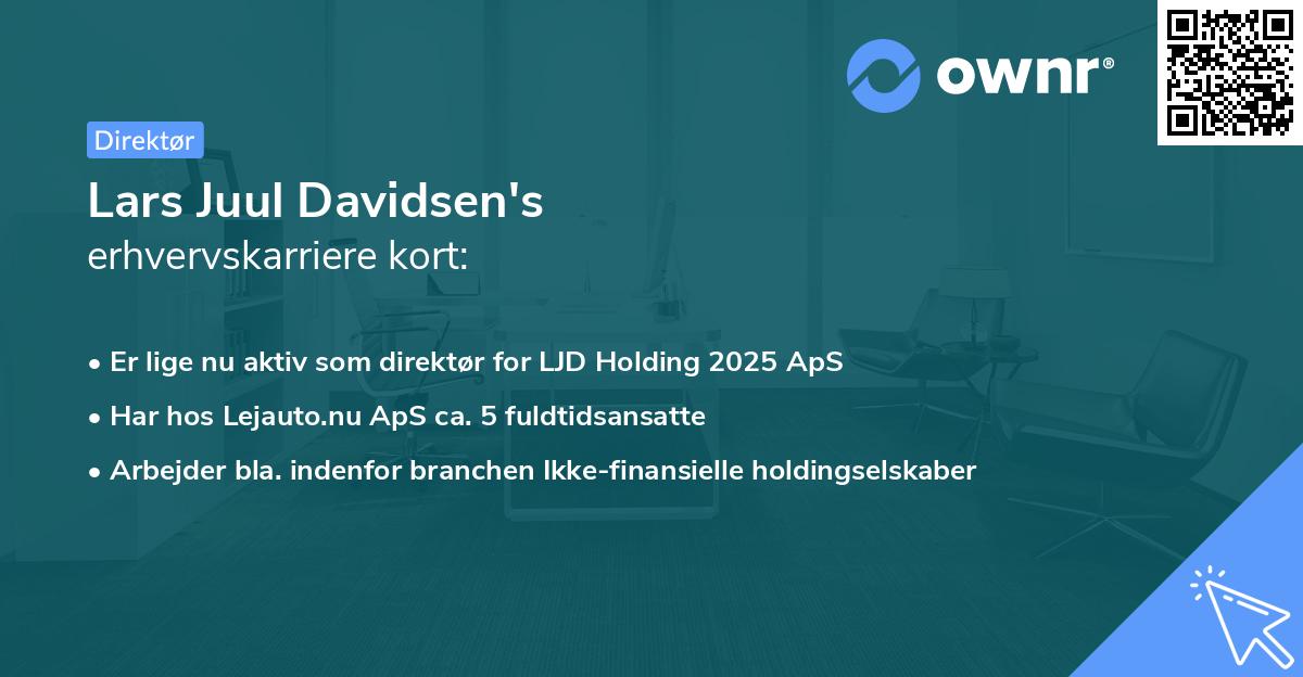 Lars Juul Davidsen's erhvervskarriere kort