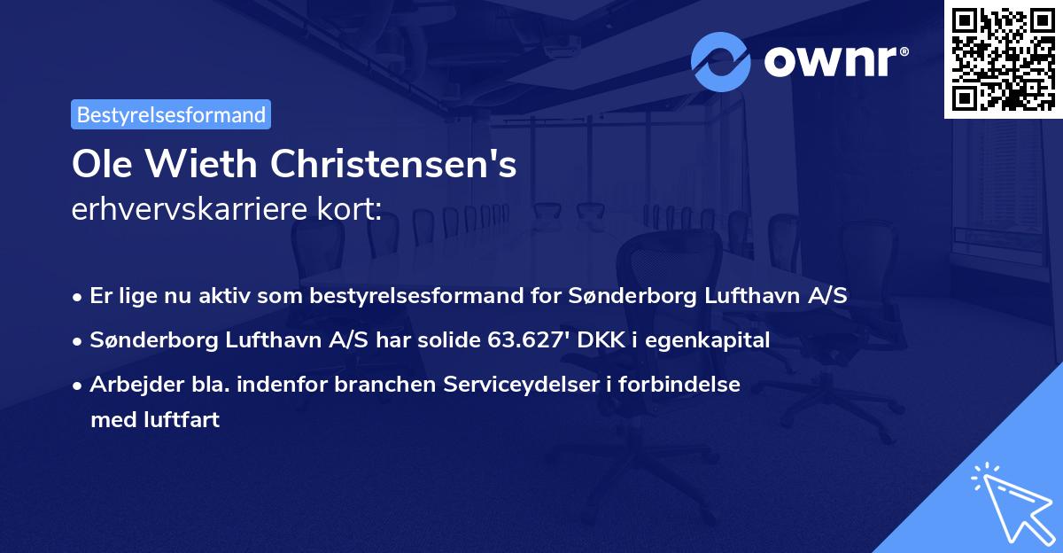 Ole Wieth Christensen's erhvervskarriere kort