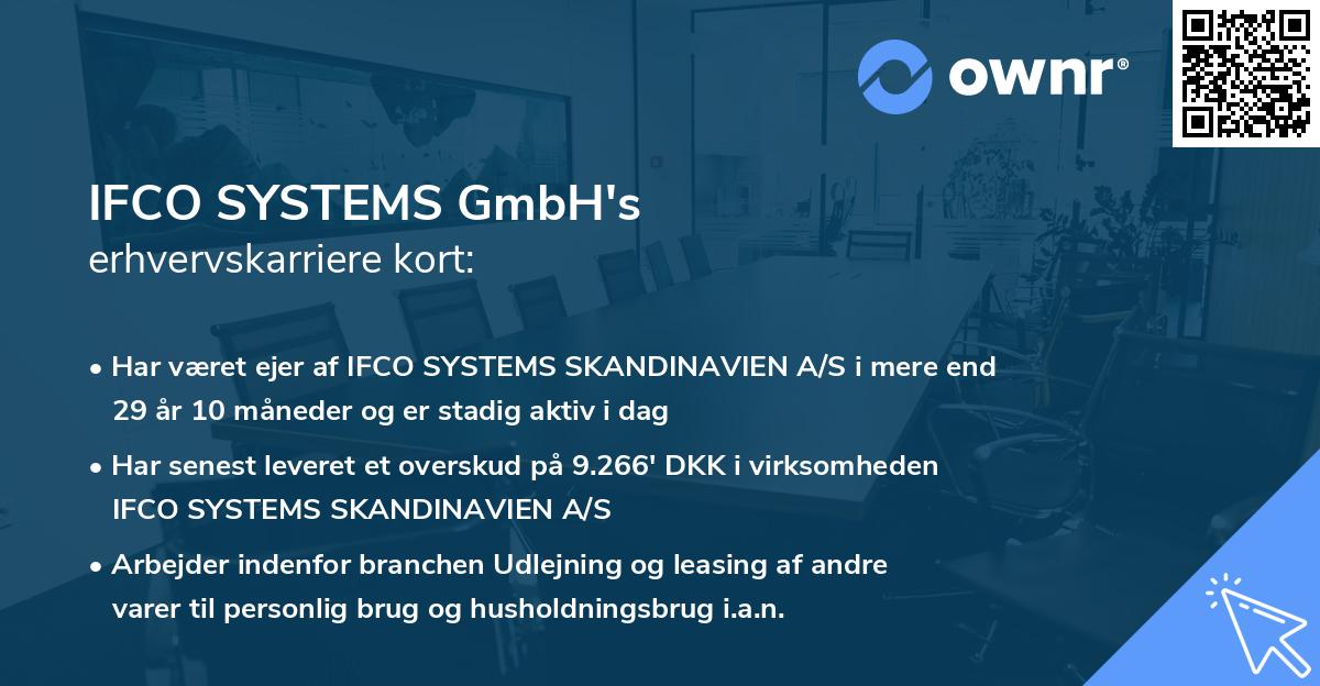 IFCO SYSTEMS GmbH's erhvervskarriere kort