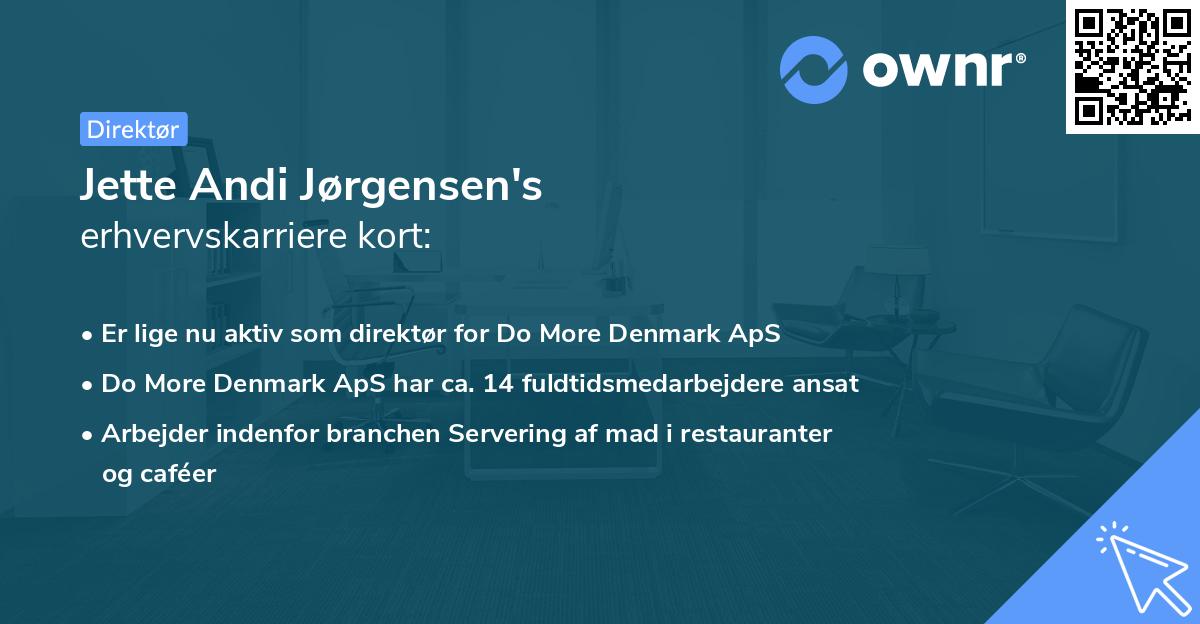 Jette Andi Jørgensen's erhvervskarriere kort