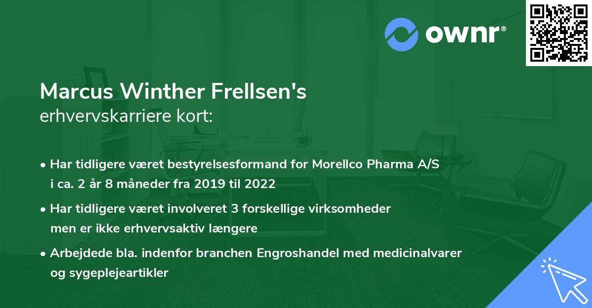 Marcus Winther Frellsen's erhvervskarriere kort