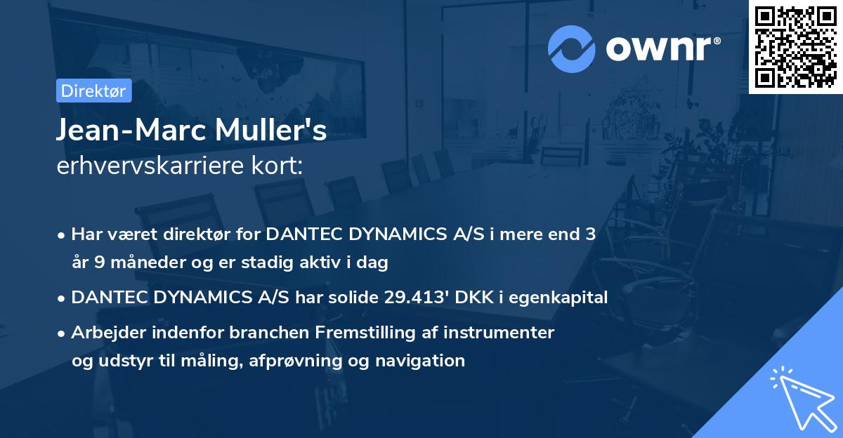 Jean-Marc Muller's erhvervskarriere kort