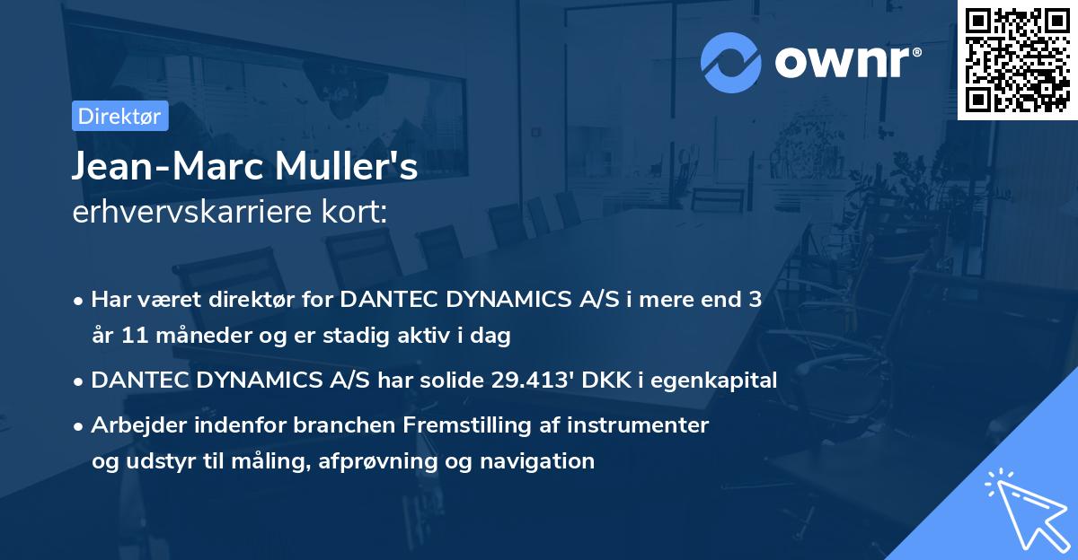 Jean-Marc Muller's erhvervskarriere kort