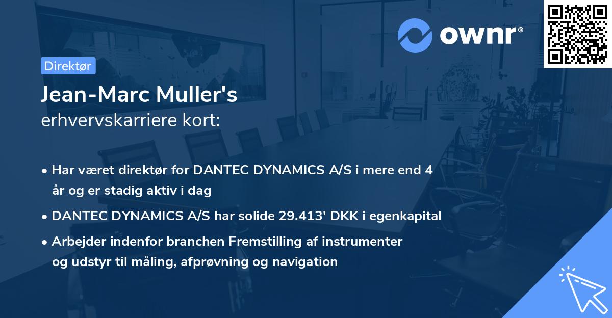 Jean-Marc Muller's erhvervskarriere kort