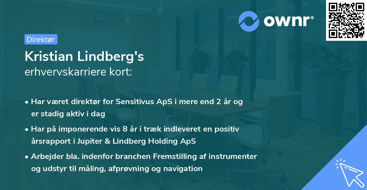 Kristian Lindberg's erhvervskarriere kort