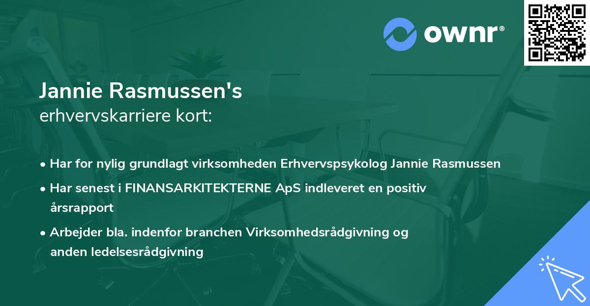 Jannie Rasmussen's erhvervskarriere kort