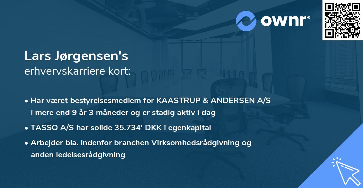 Lars Jørgensen's erhvervskarriere kort