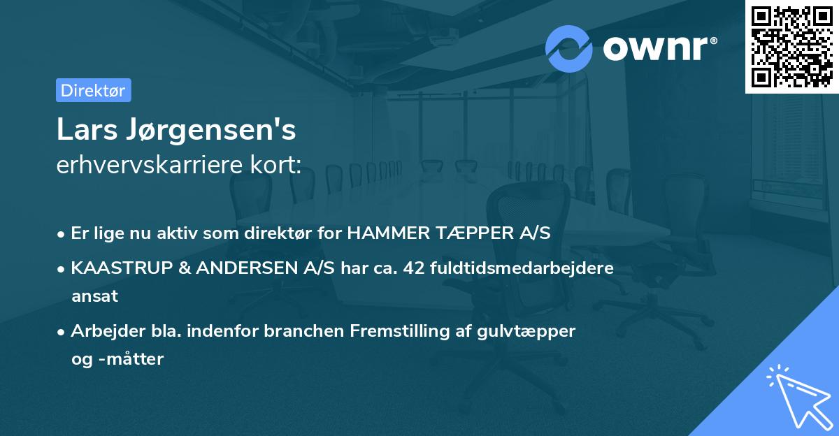 Lars Jørgensen's erhvervskarriere kort