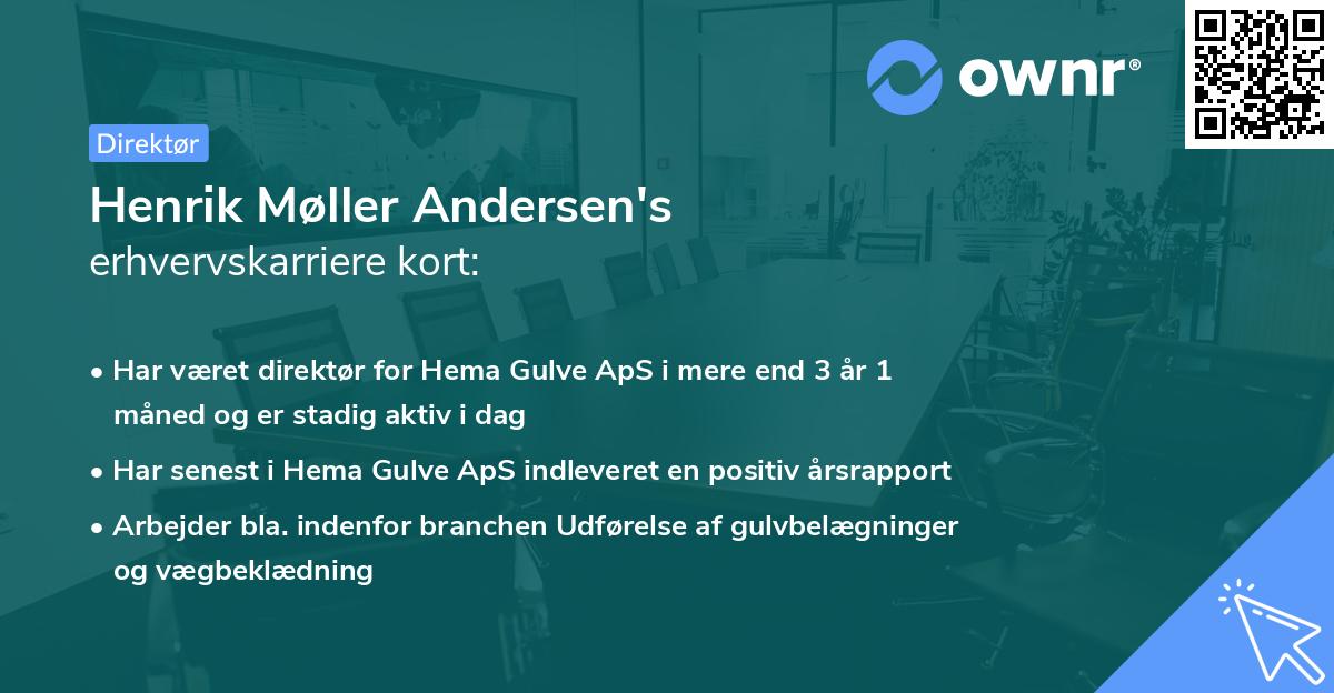 Henrik Møller Andersen's erhvervskarriere kort