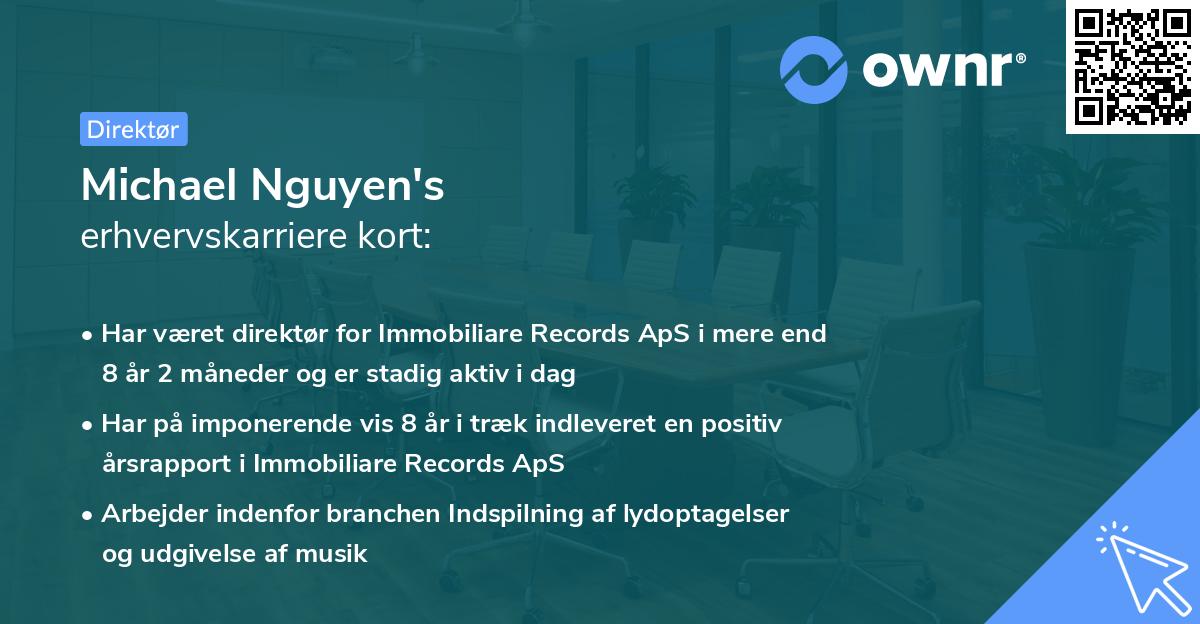 Michael Nguyen's erhvervskarriere kort