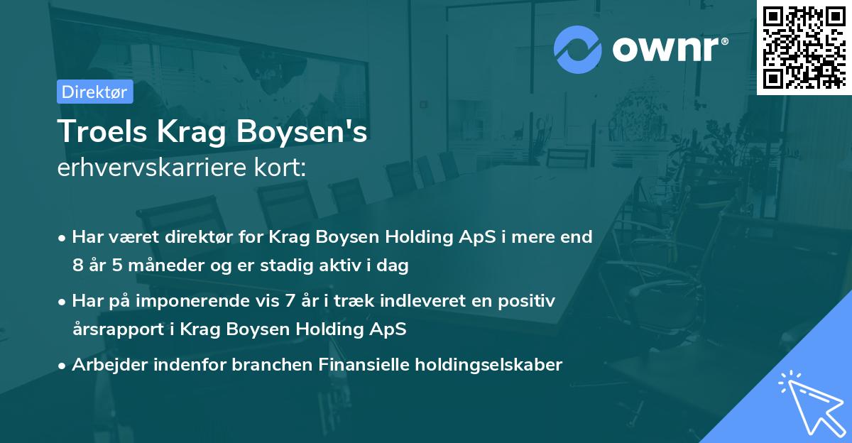 Troels Krag Boysen's erhvervskarriere kort