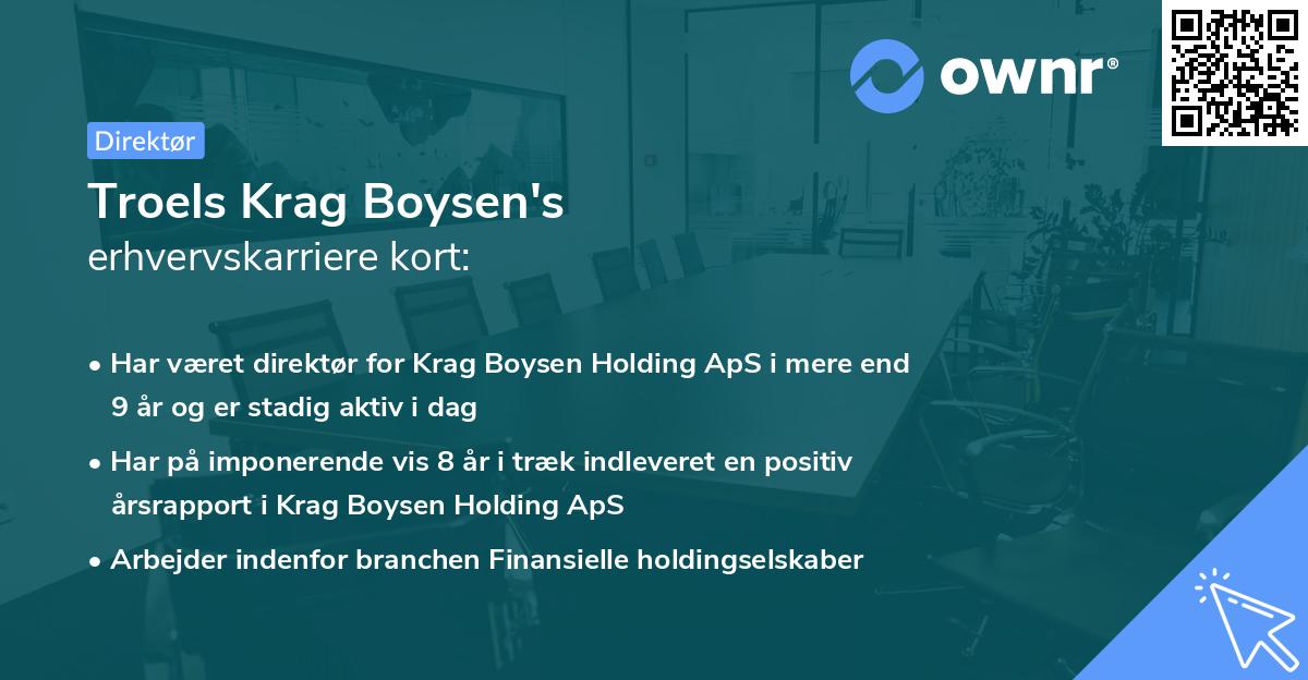 Troels Krag Boysen's erhvervskarriere kort