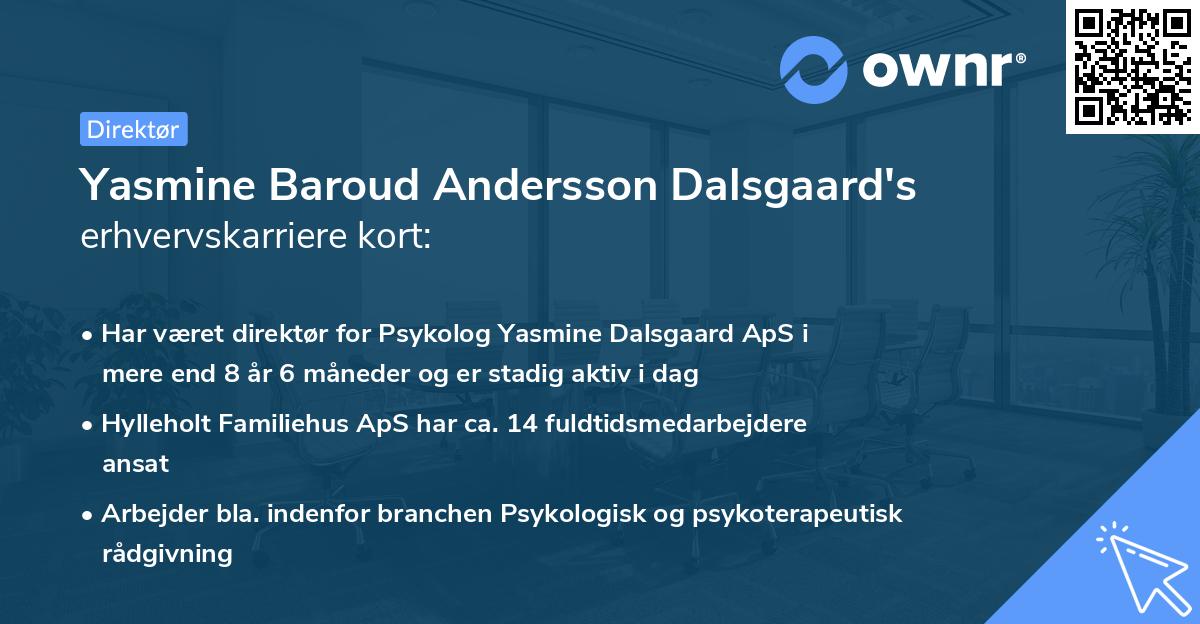 Yasmine Baroud Andersson Dalsgaard's erhvervskarriere kort