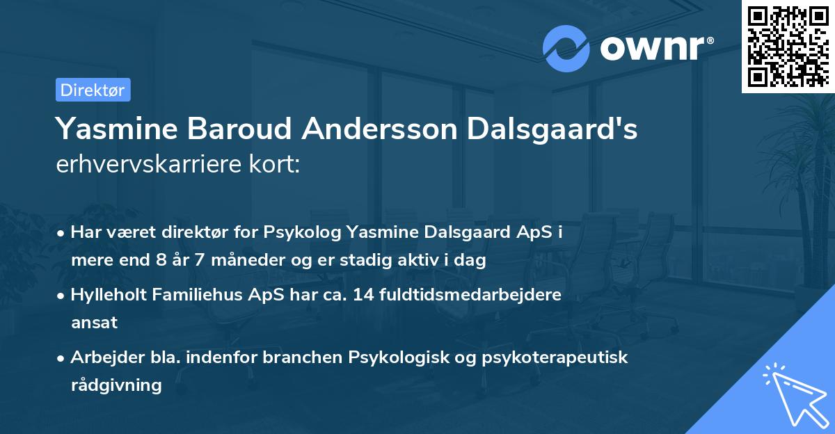 Yasmine Baroud Andersson Dalsgaard's erhvervskarriere kort