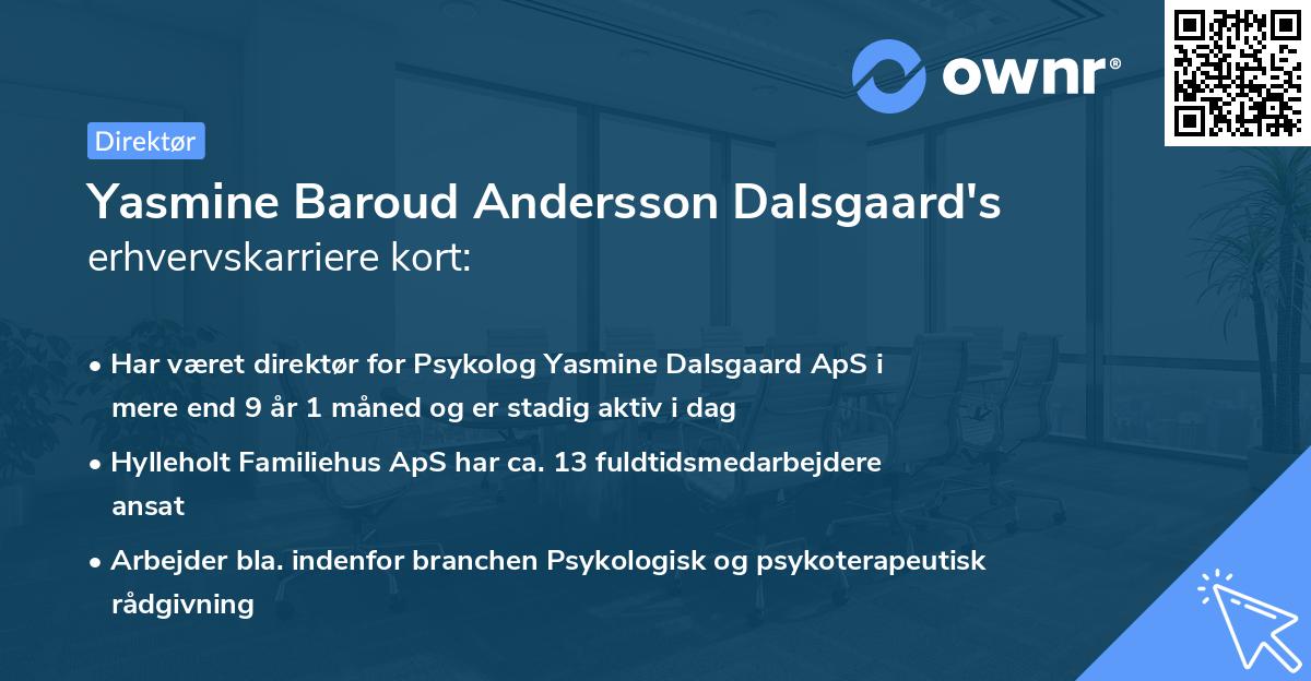 Yasmine Baroud Andersson Dalsgaard's erhvervskarriere kort