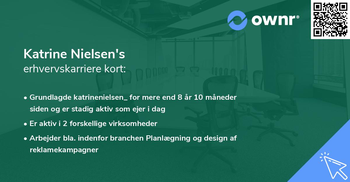 Katrine Nielsen's erhvervskarriere kort