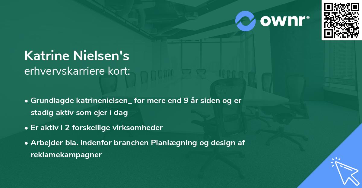 Katrine Nielsen's erhvervskarriere kort