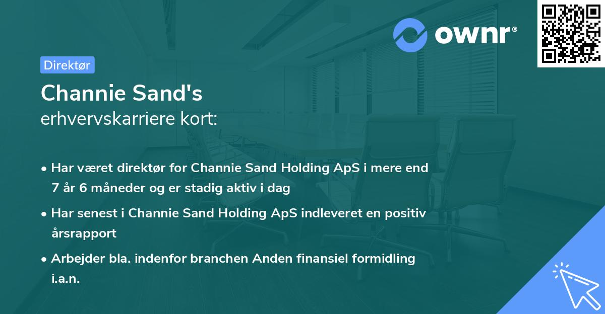 Channie Sand's erhvervskarriere kort