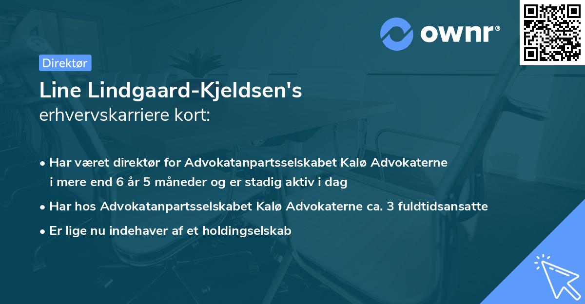 Line Lindgaard-Kjeldsen's erhvervskarriere kort