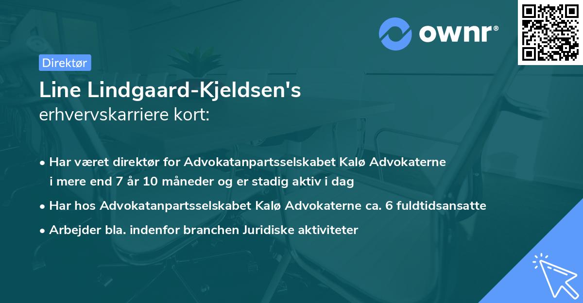 Line Lindgaard-Kjeldsen's erhvervskarriere kort