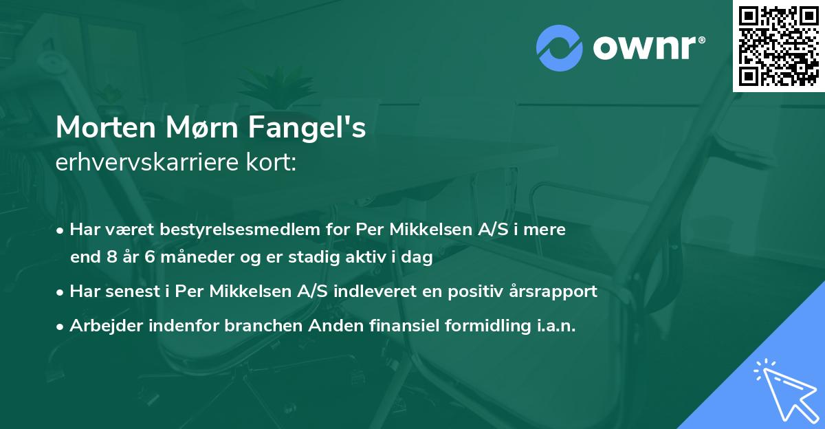 Morten Mørn Fangel's erhvervskarriere kort
