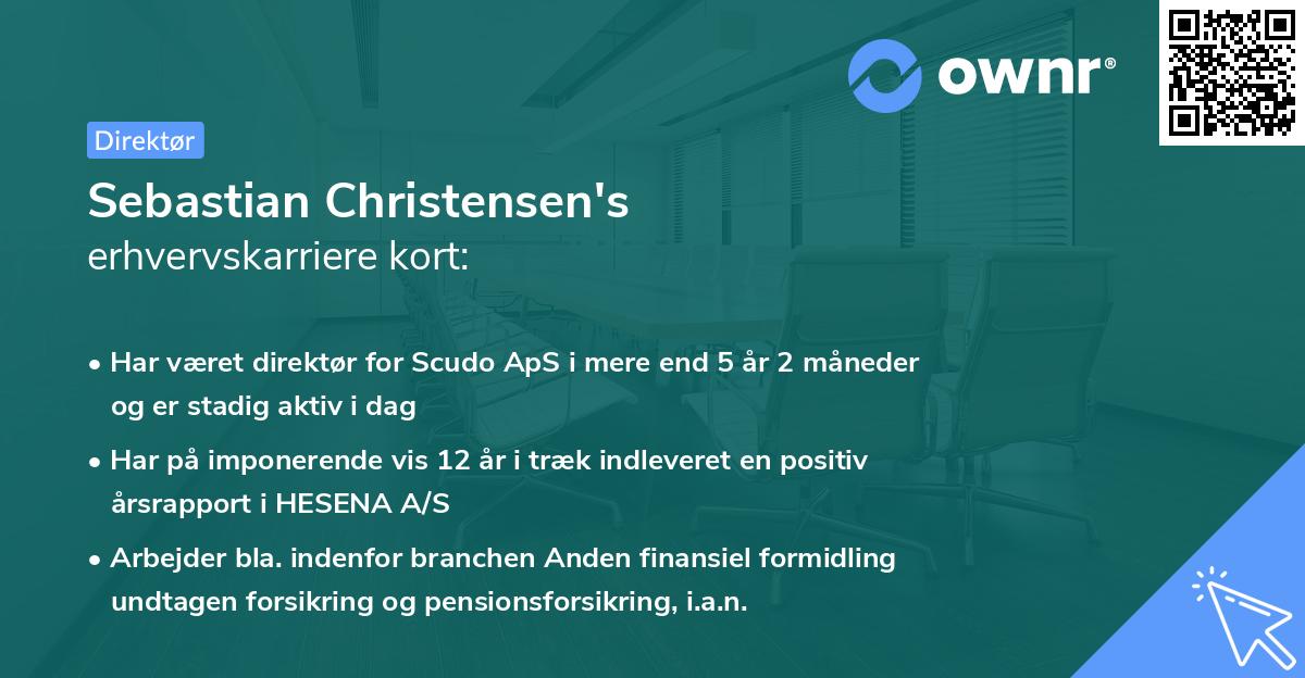 Sebastian Christensen's erhvervskarriere kort