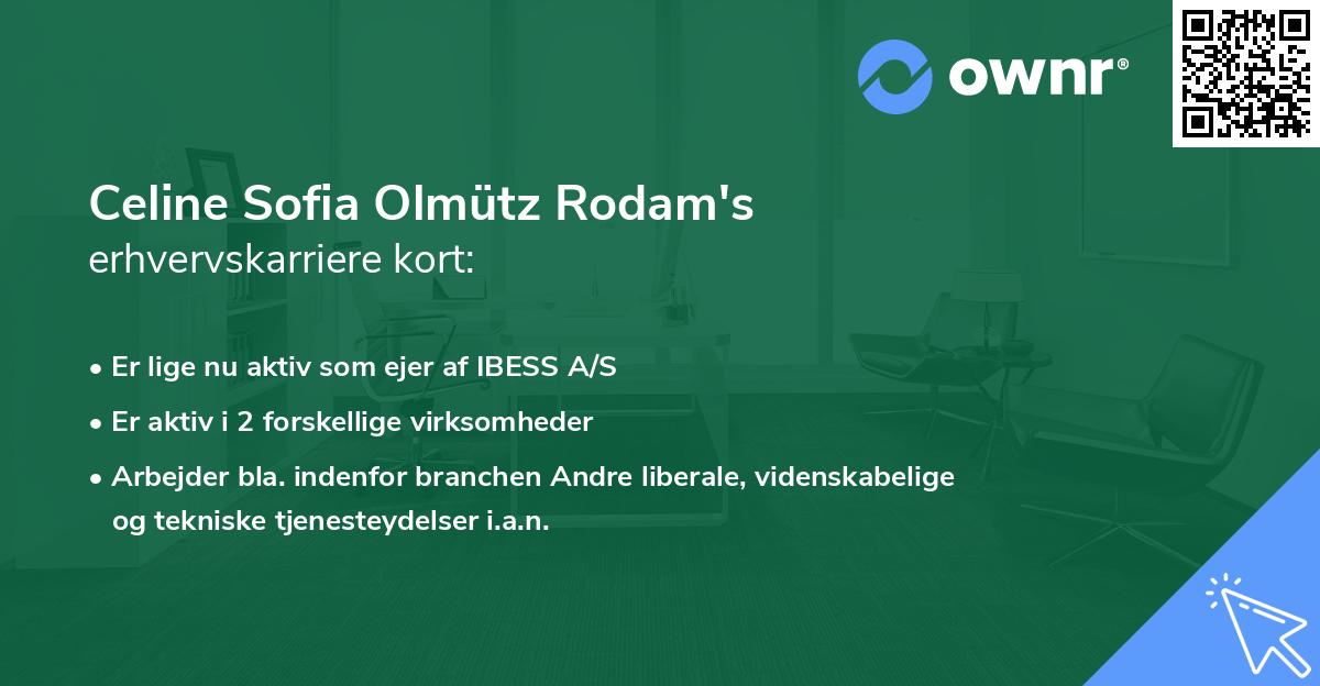 Celine Sofia Olmütz Rodam's erhvervskarriere kort
